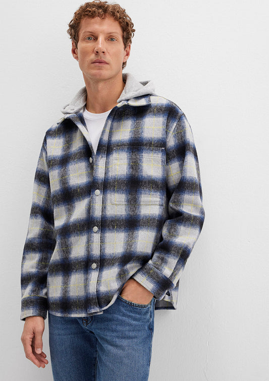 Wool Mix Checked Shirt