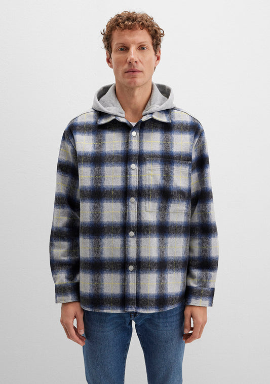 Wool Mix Checked Shirt