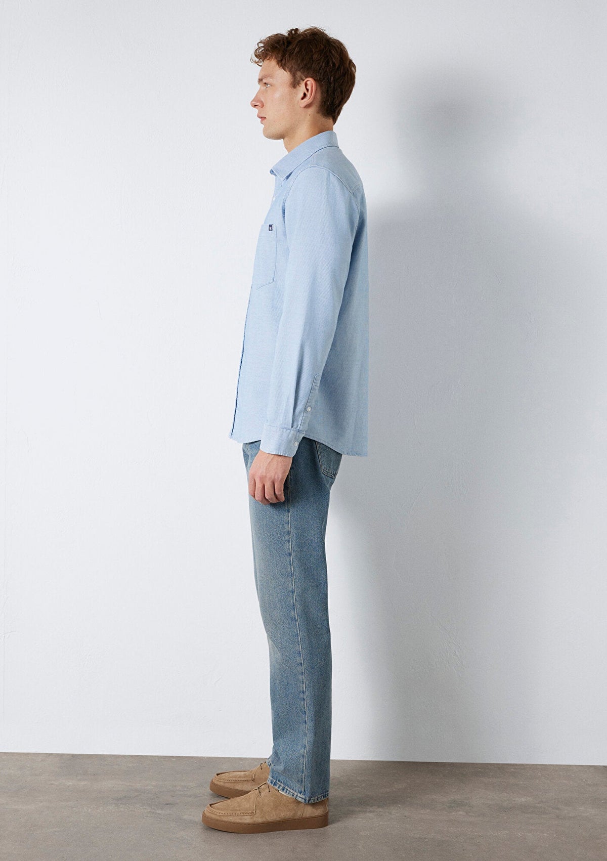 Striped Blue Shirt with Pockets