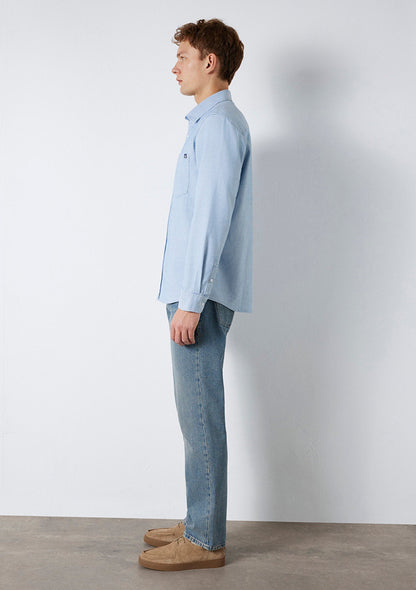 Striped Blue Shirt with Pockets
