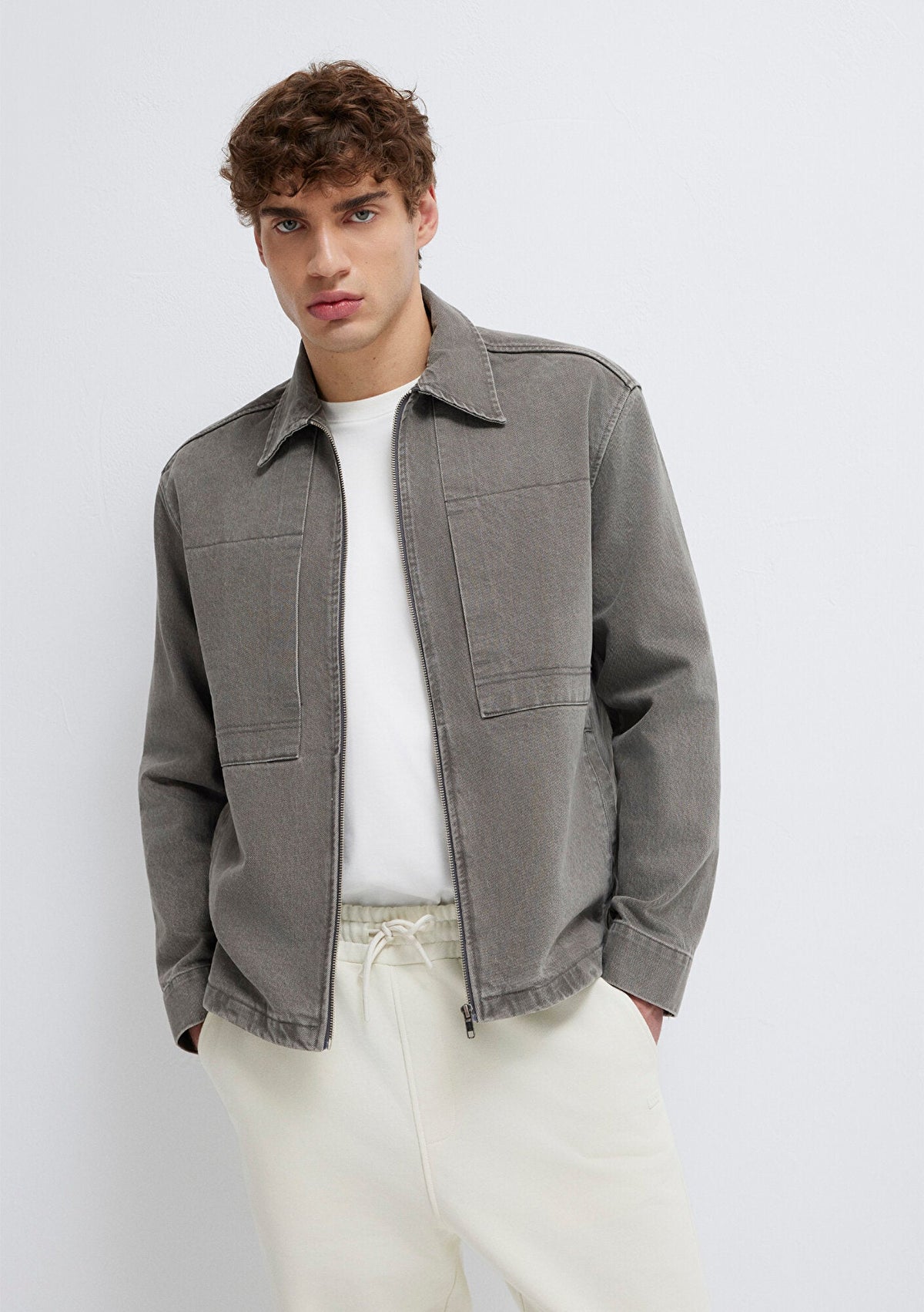 Full Zip Anthracite Shirt