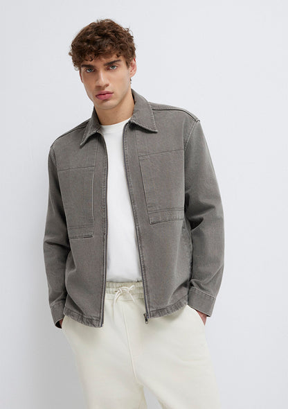Full Zip Anthracite Shirt