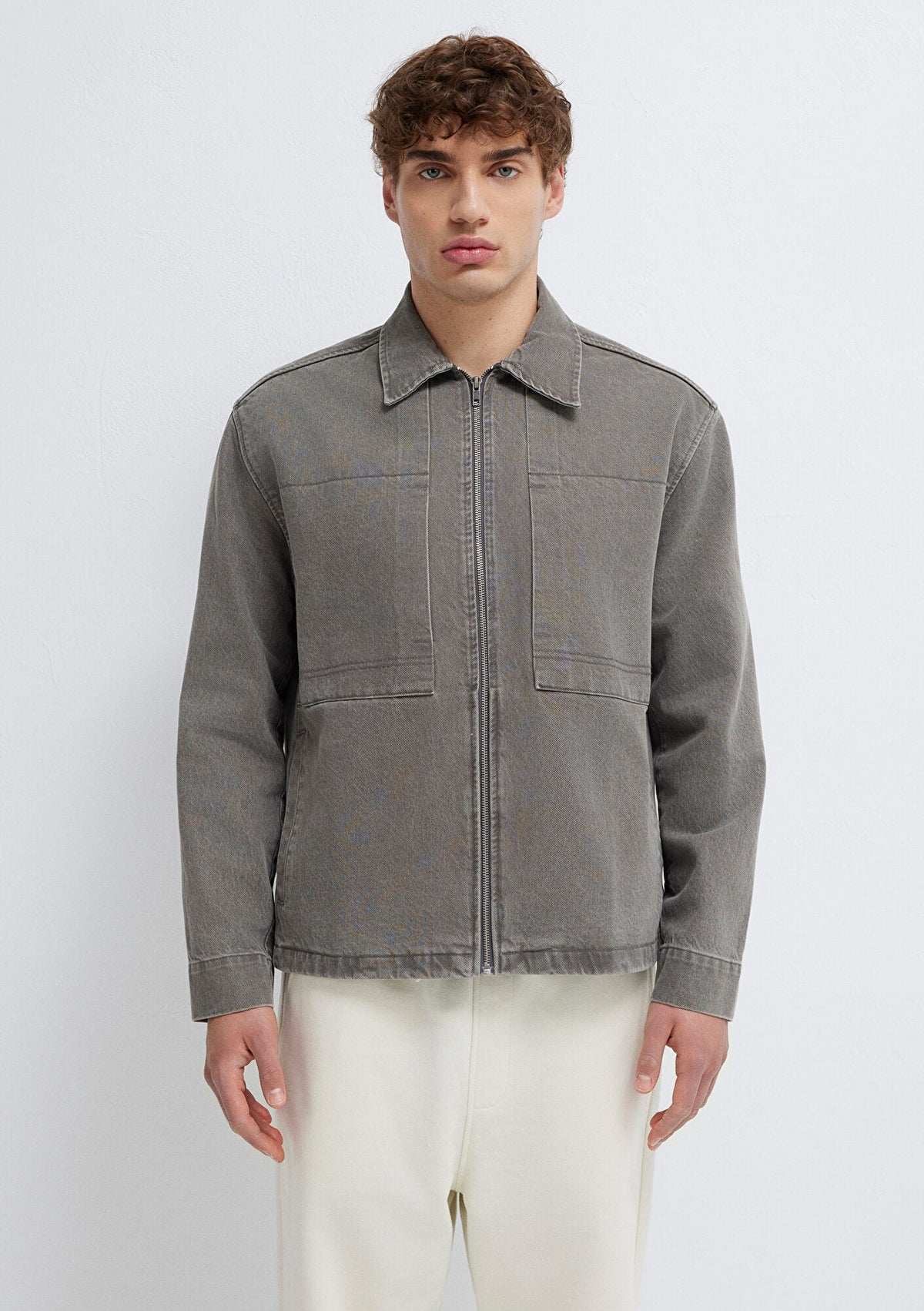 Full Zip Anthracite Shirt