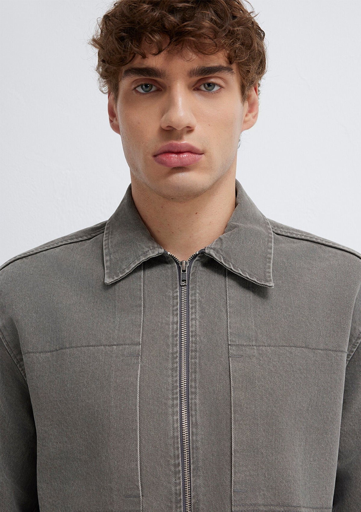 Full Zip Anthracite Shirt