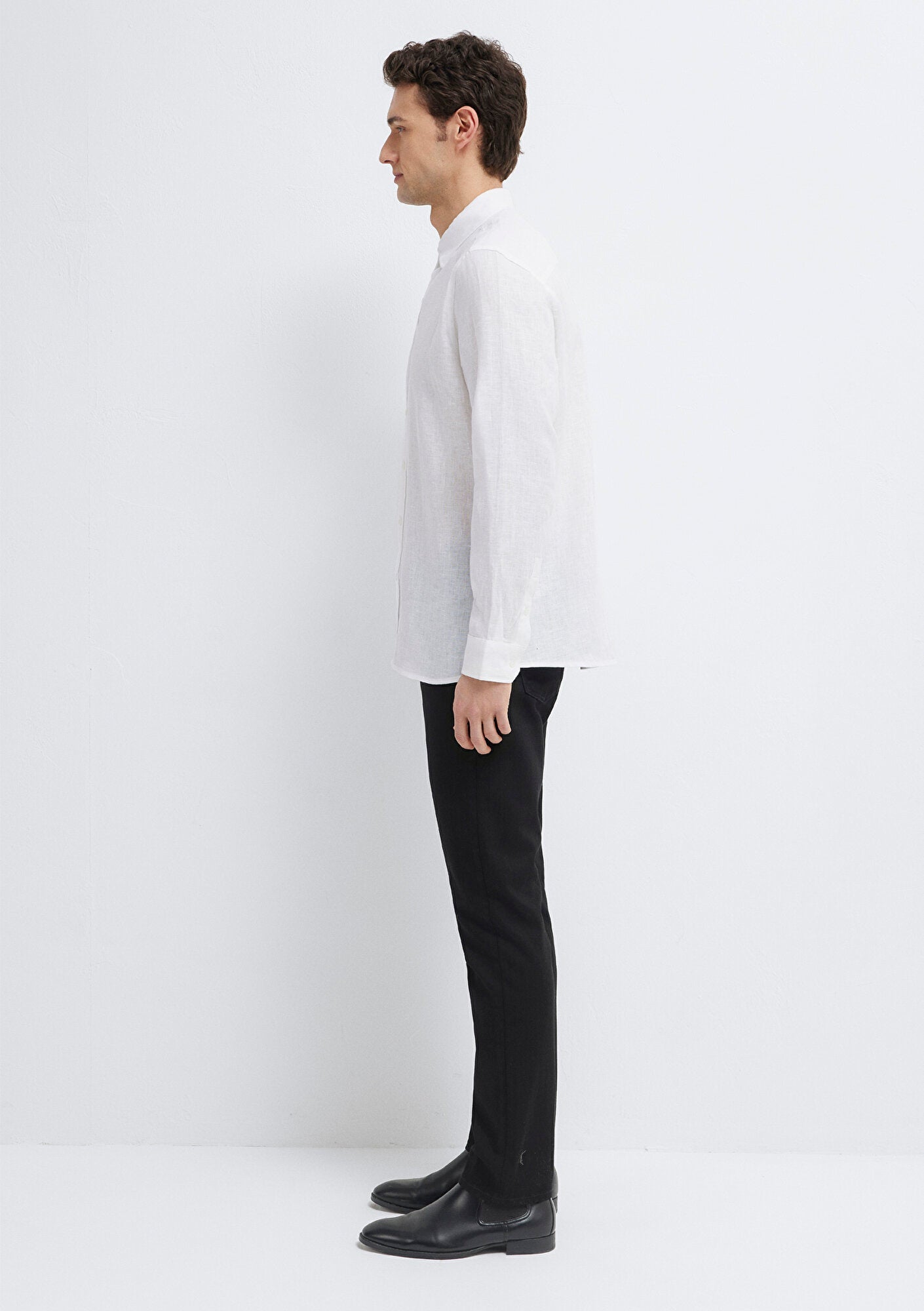 Linen Mix White Shirt