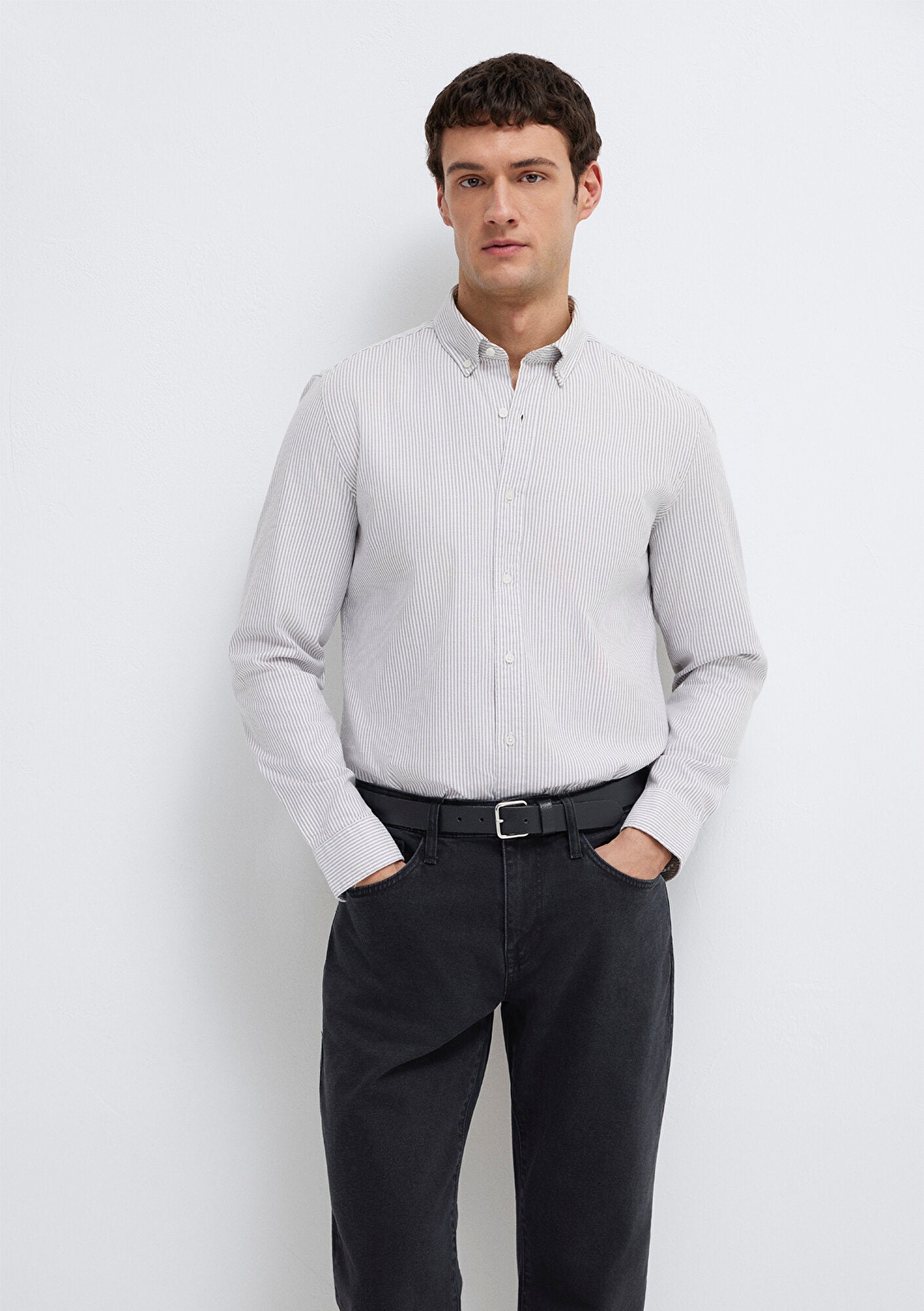 Striped White Shirt