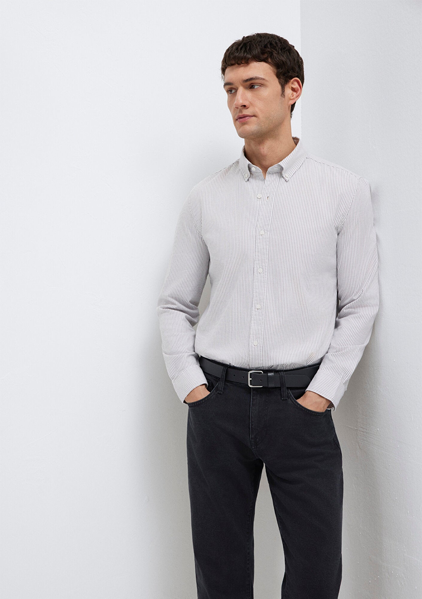 Striped White Shirt