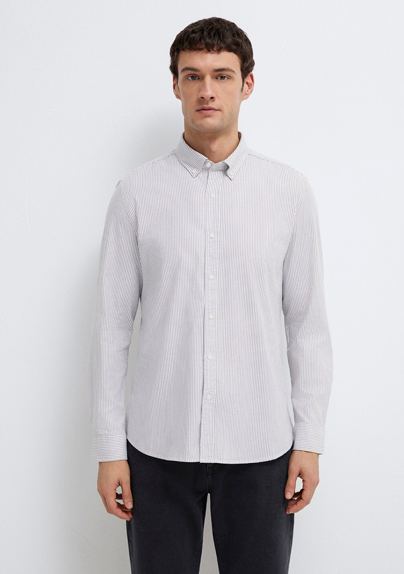 Striped White Shirt