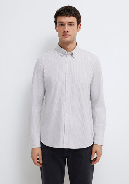 Striped White Shirt