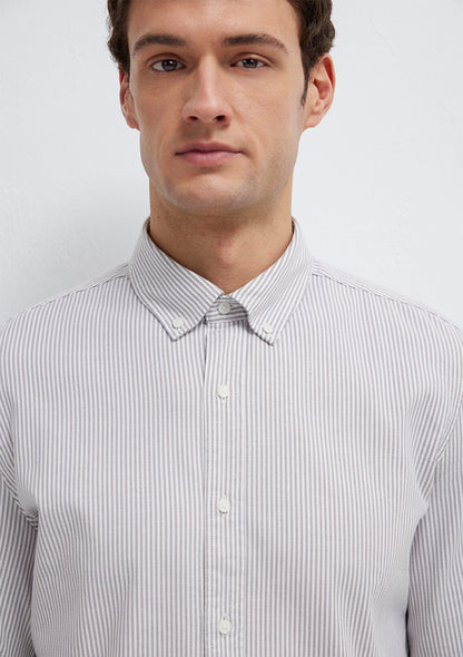 Striped White Shirt