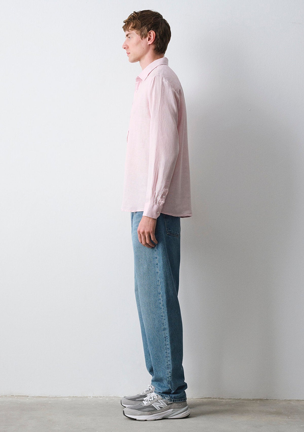 Linen Mix Pink Shirt
