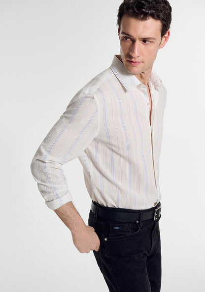 Striped Beige Shirt