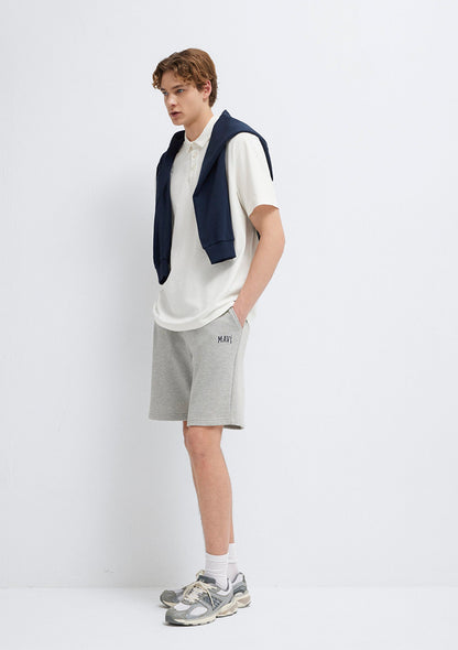 Mavi Logo Printed Grey Shorts
