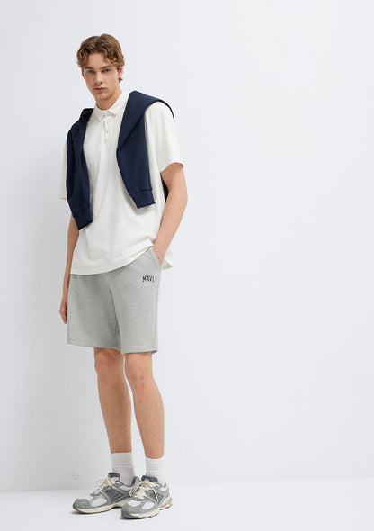 Mavi Logo Printed Grey Shorts