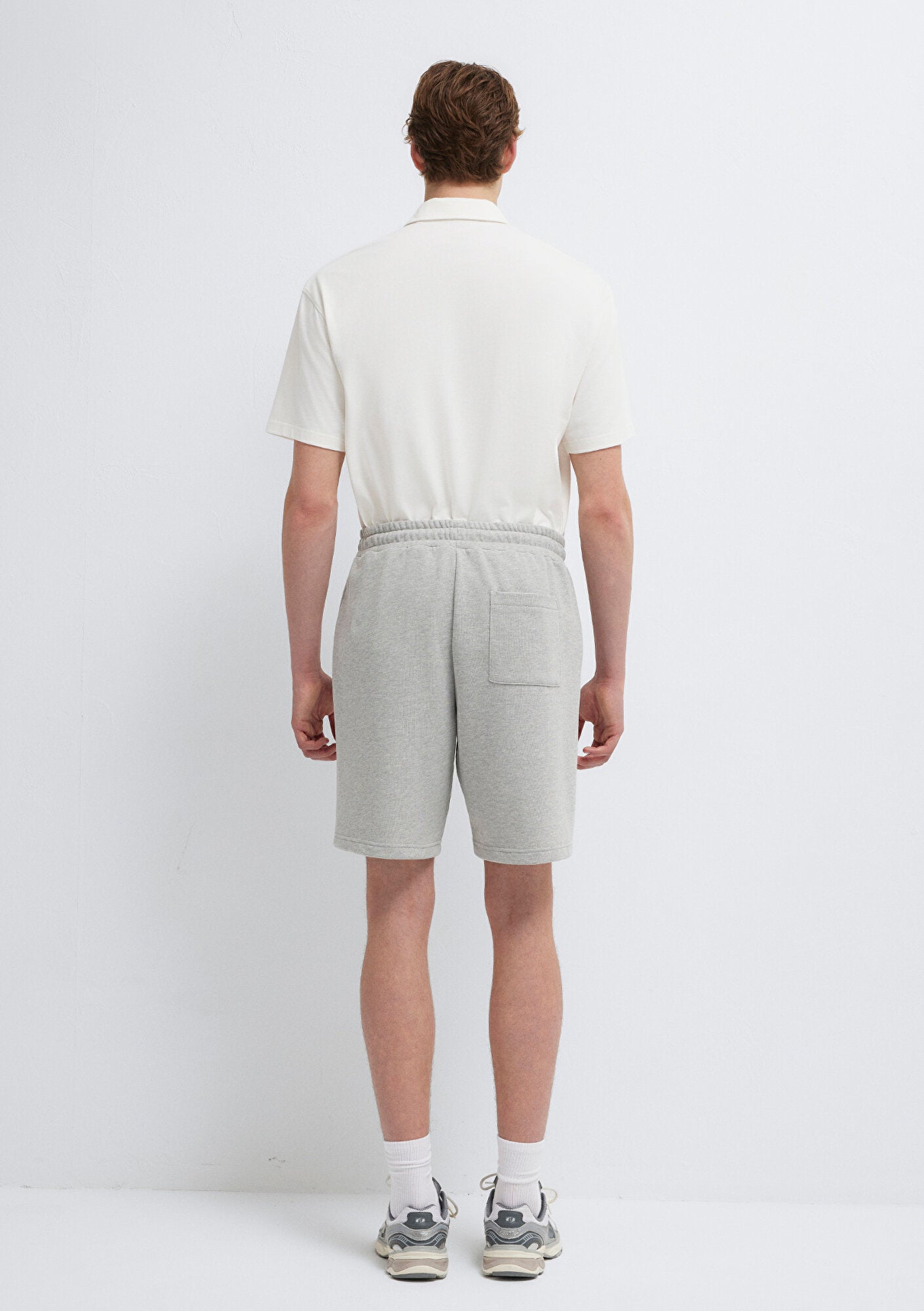 Mavi Logo Printed Grey Shorts
