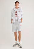 Mavi Logo Printed Grey Shorts