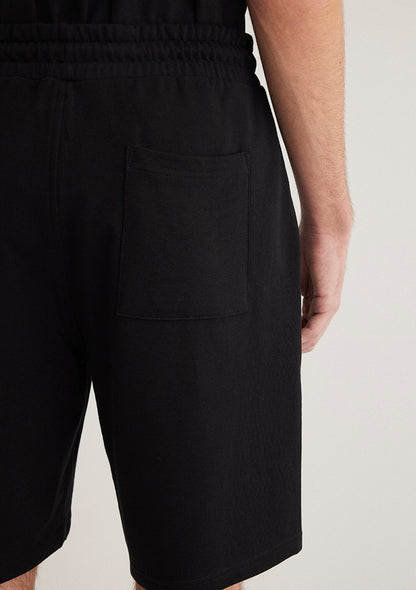 Mavi Logo Printed Black Shorts