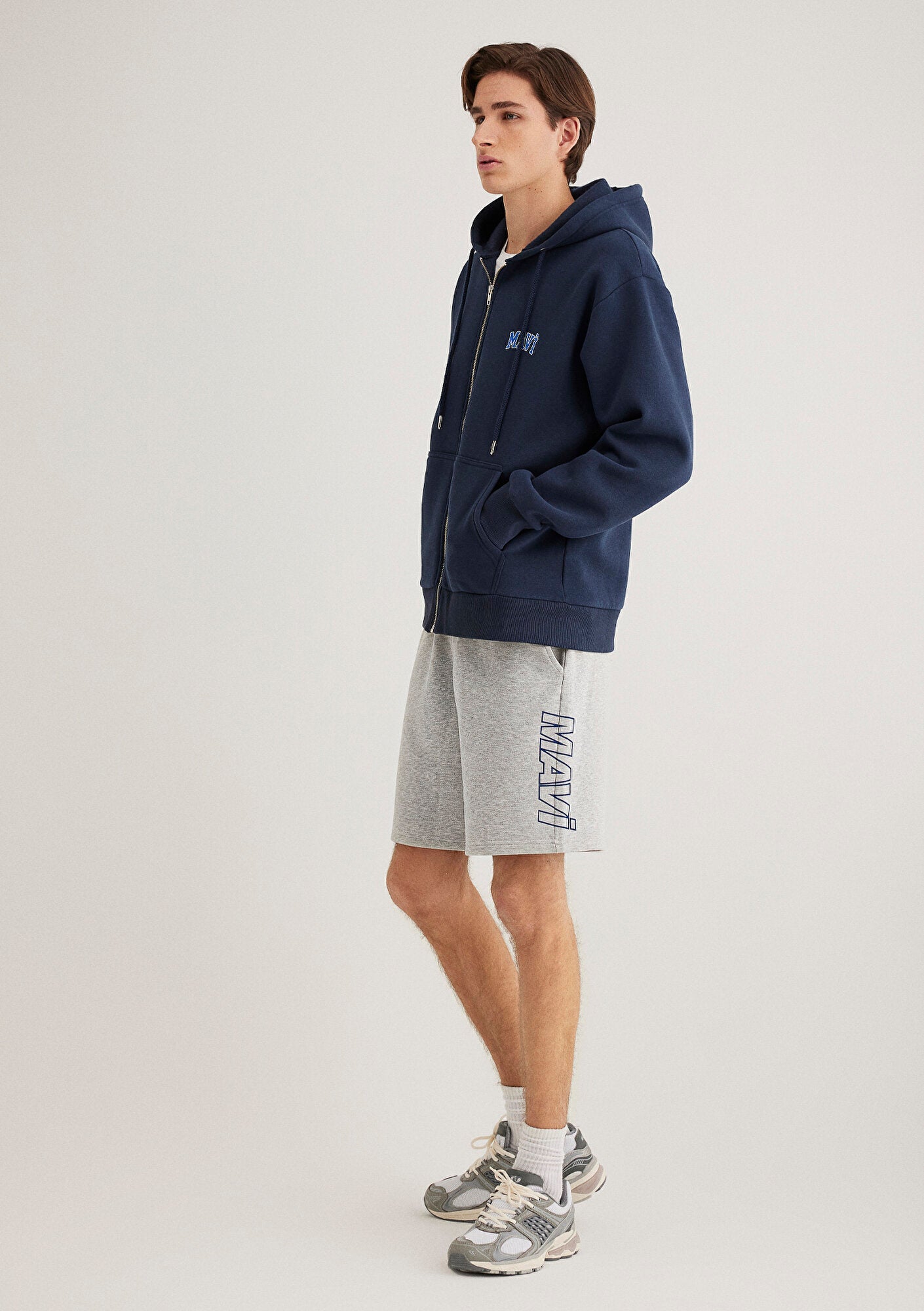 Mavi Printed Grey Shorts