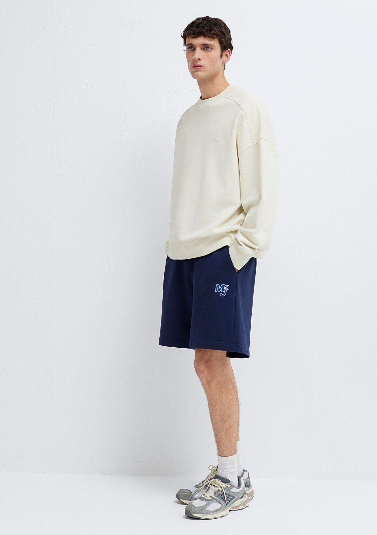 Mj Printed Navy Shorts