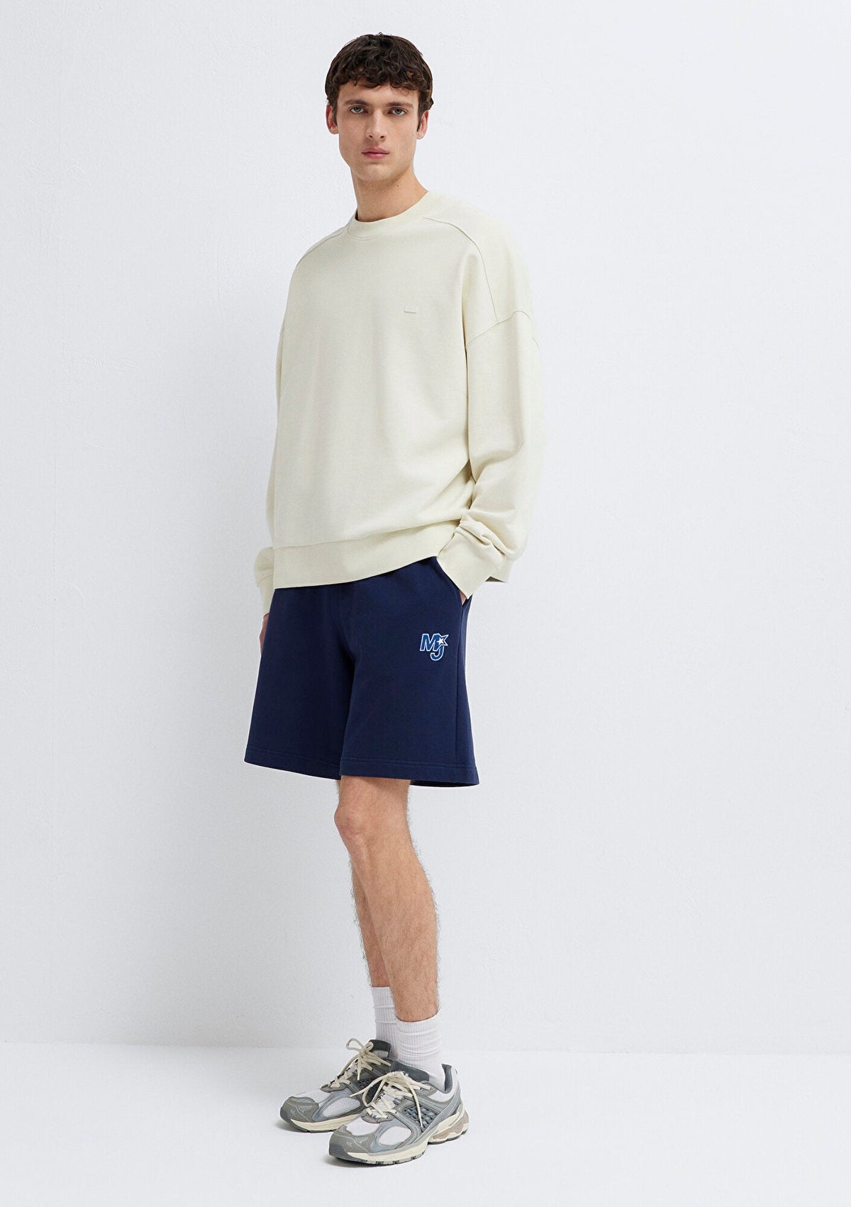 Mj Printed Navy Shorts