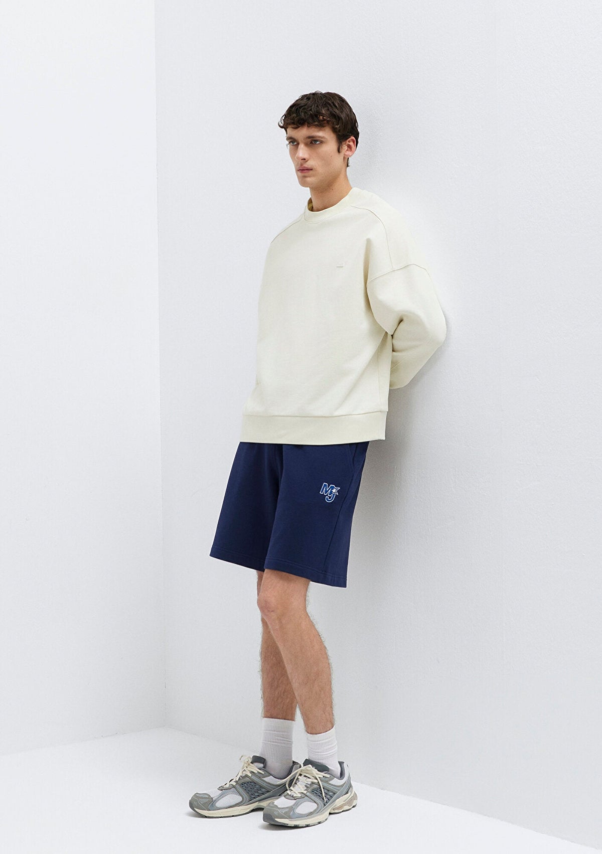 Mj Printed Navy Shorts