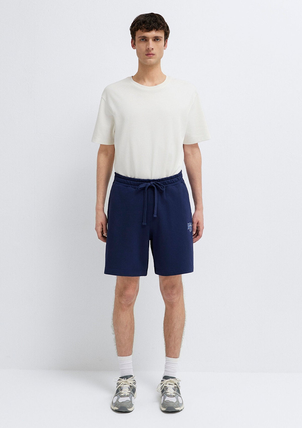 Mj Printed Navy Shorts