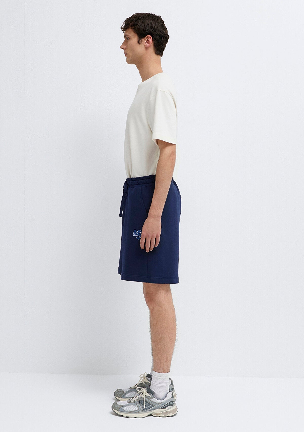 Mj Printed Navy Shorts