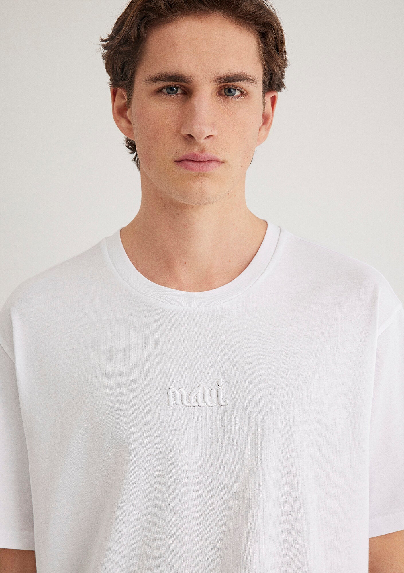 Mavi Embroidered White T-Shirt