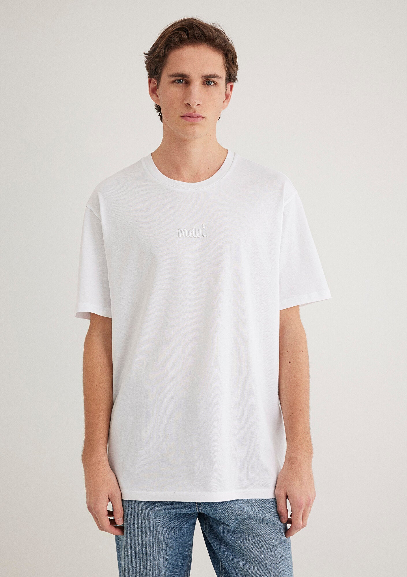 Mavi Embroidered White T-Shirt