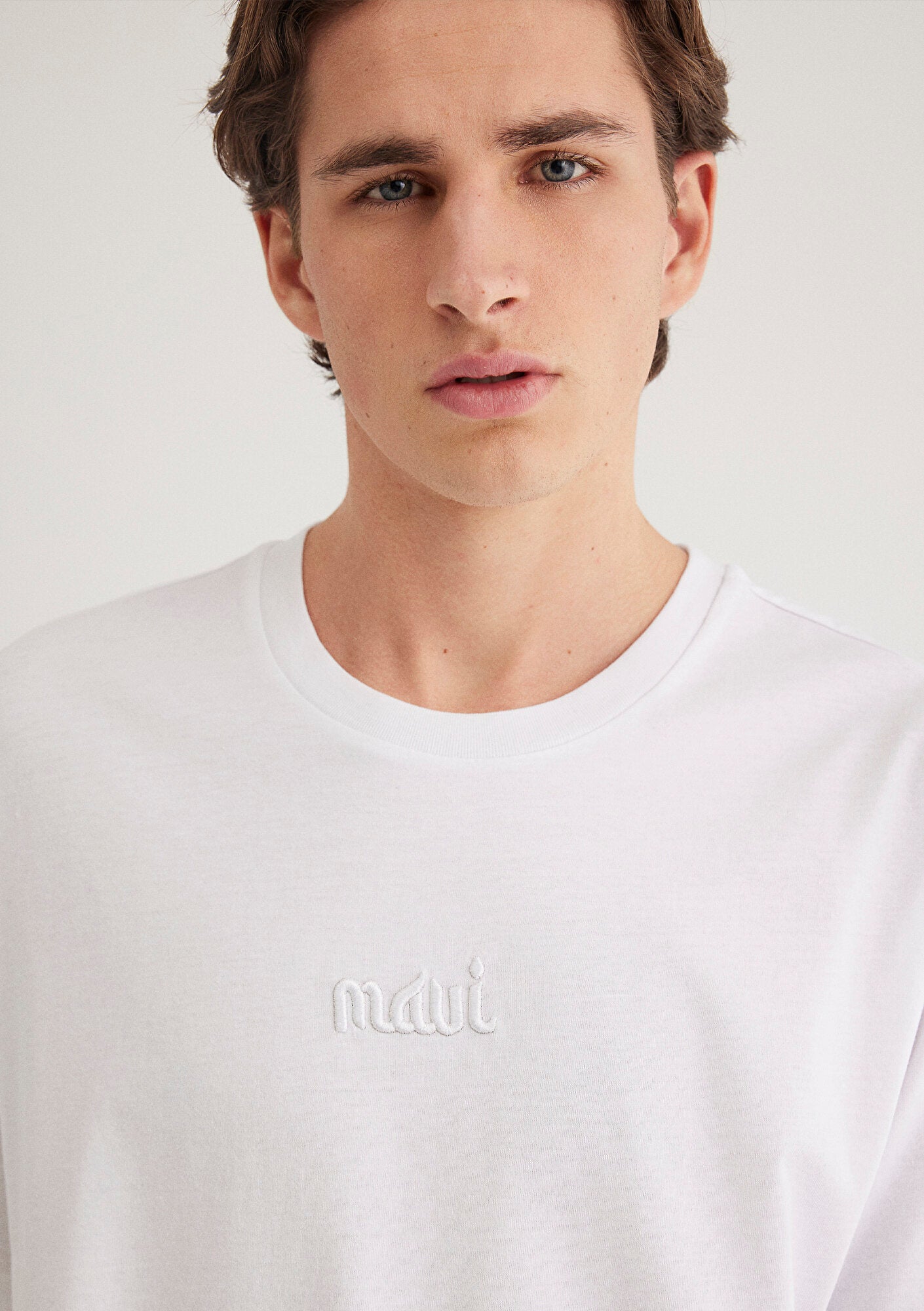 Mavi Embroidered White T-Shirt
