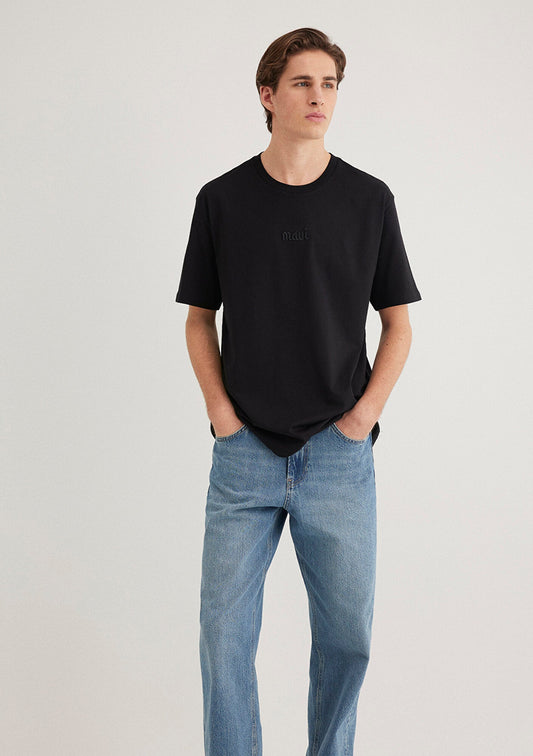 Mavi Embroidered Black T-Shirt