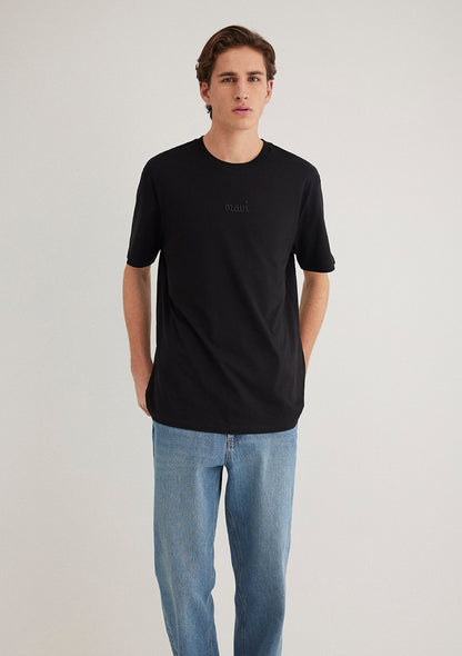 Mavi Embroidered Black T-Shirt