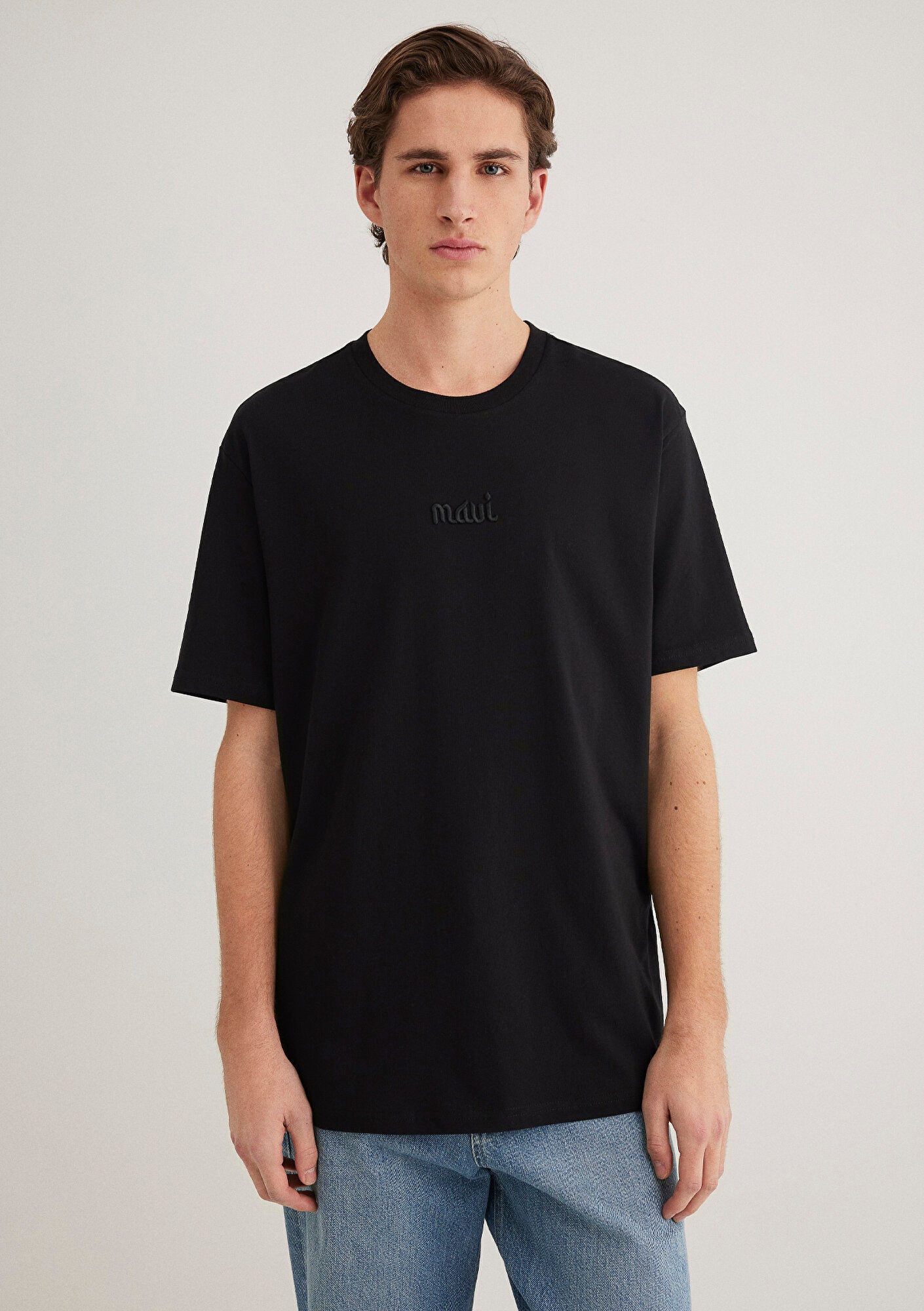 Mavi Embroidered Black T-Shirt