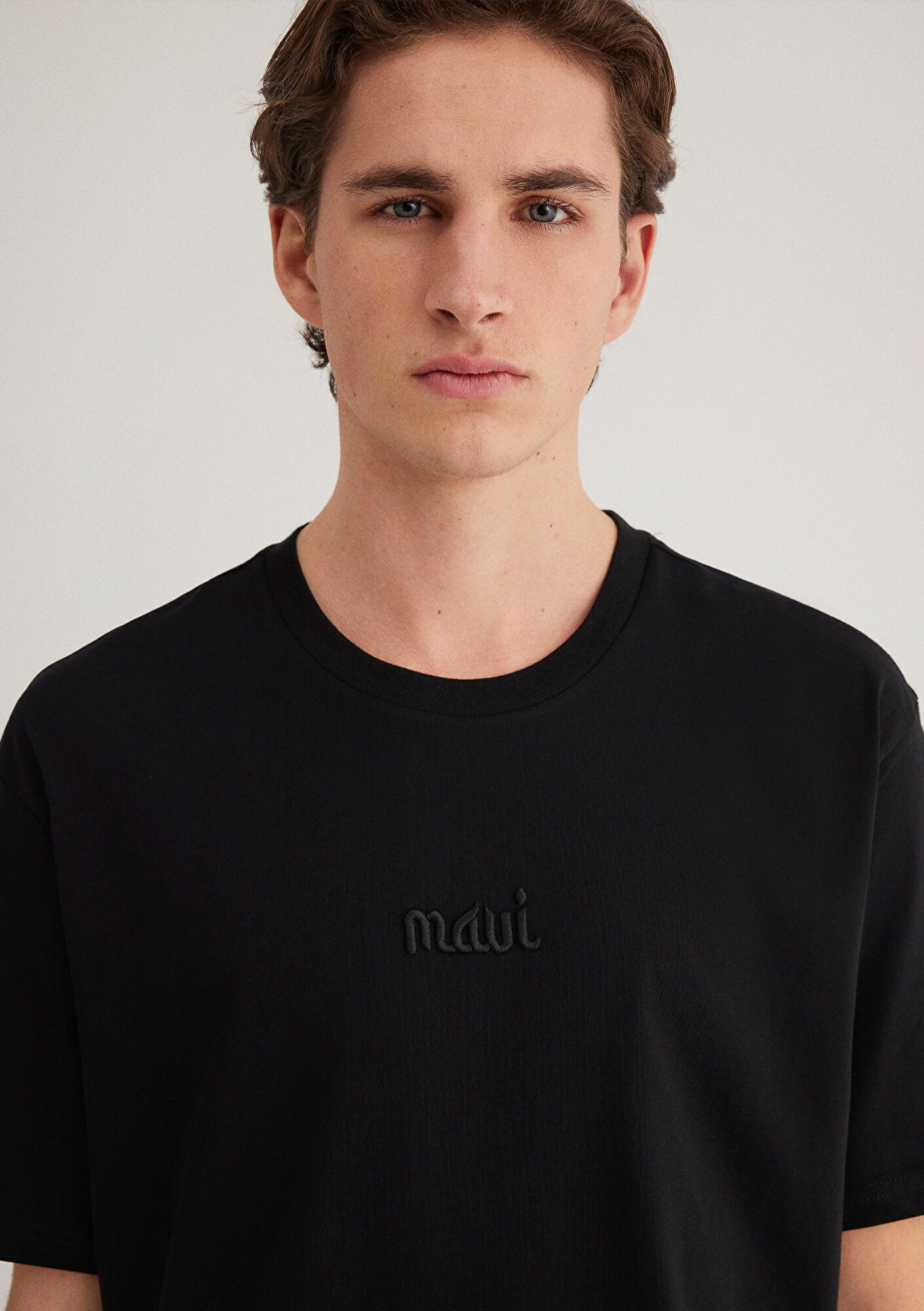 Mavi Embroidered Black T-Shirt