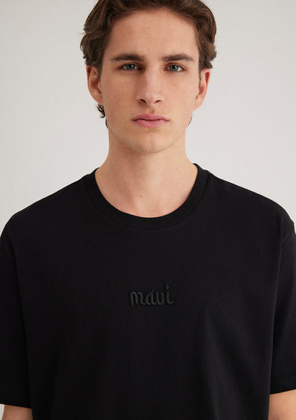 Mavi Embroidered Black T-Shirt