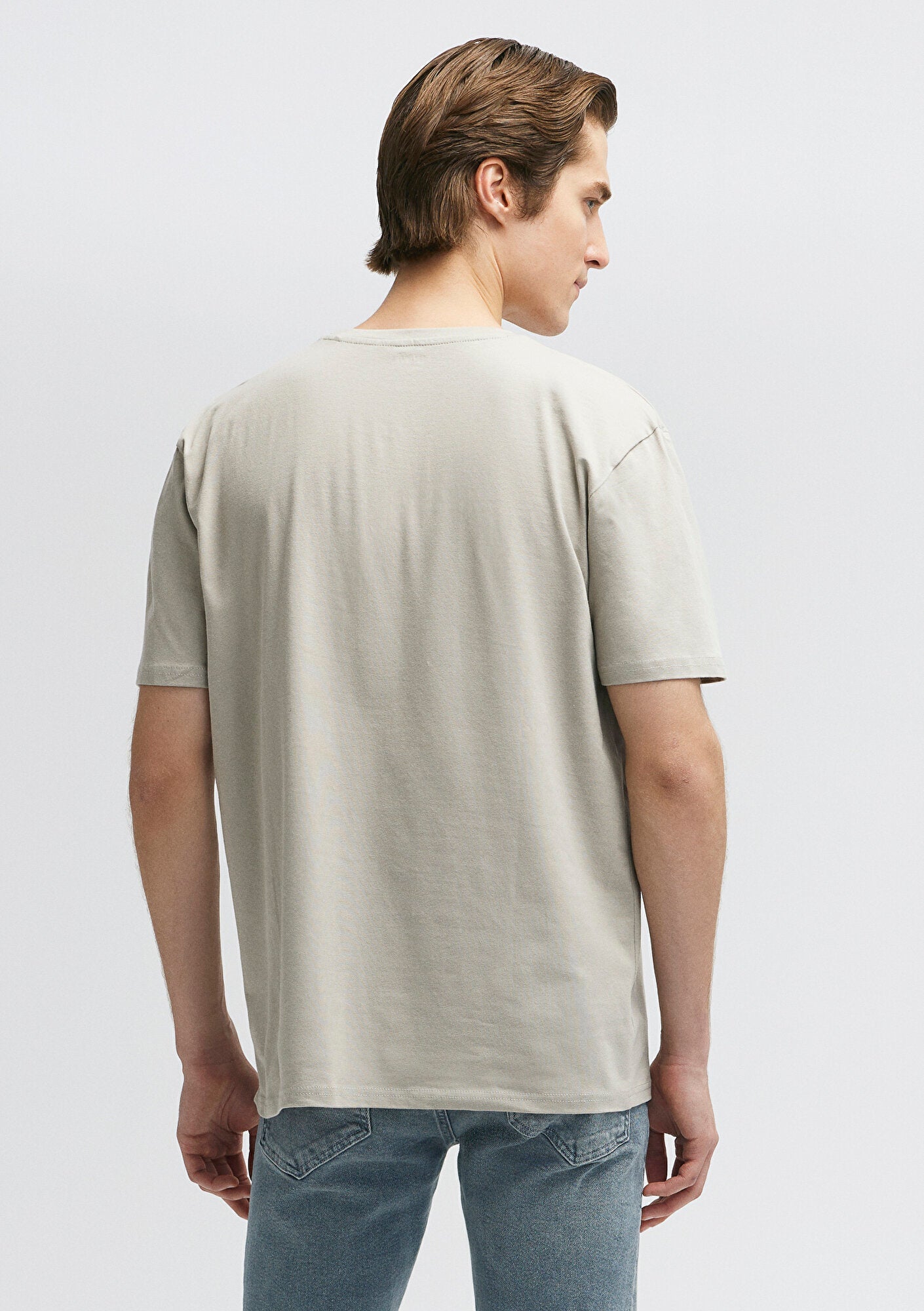 Stretch Gray Basic T-Shirt