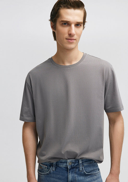Stretch Gray Basic T-Shirt