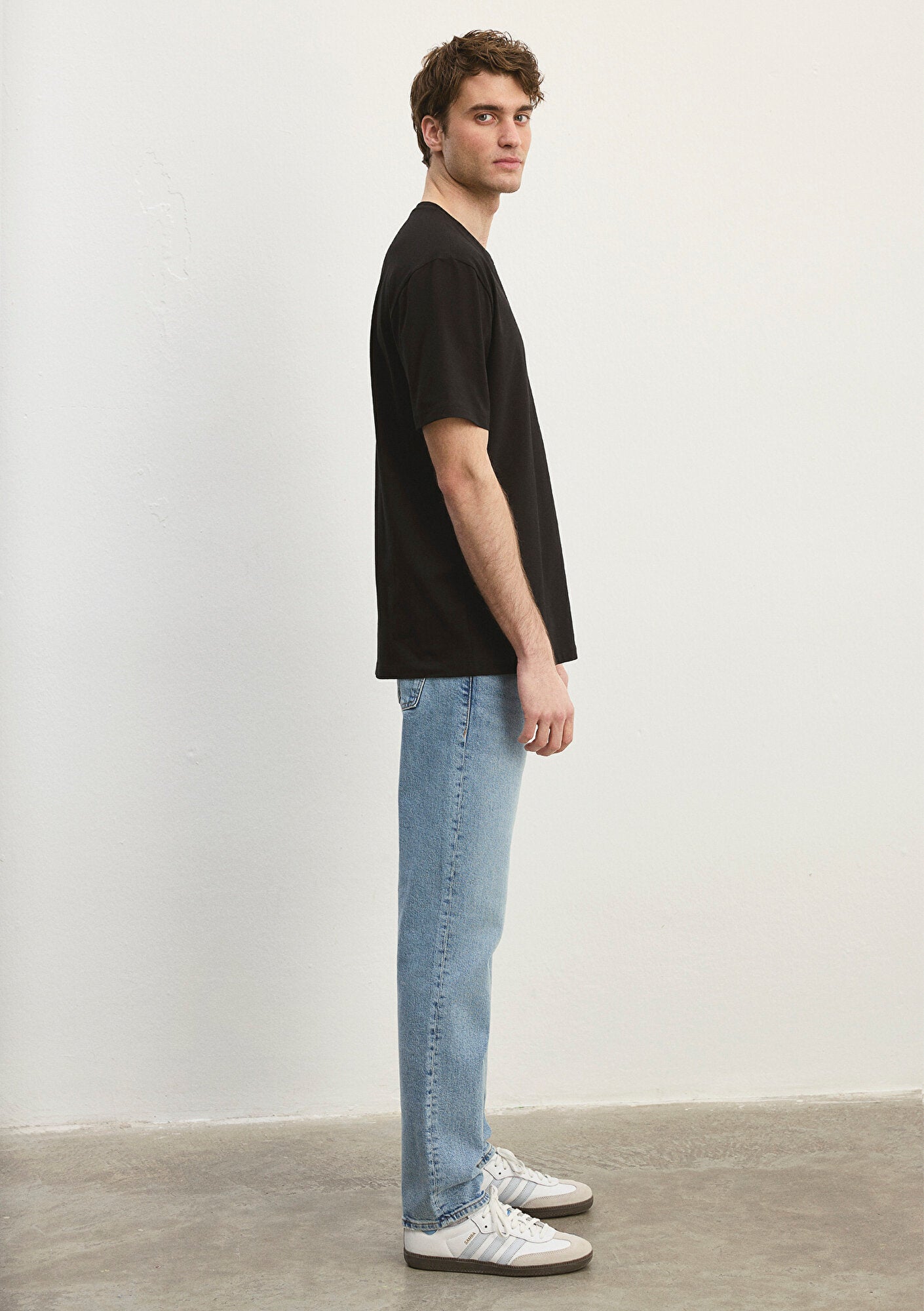 Stretch Black Basic T-Shirt