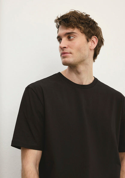 Stretch Black Basic T-Shirt