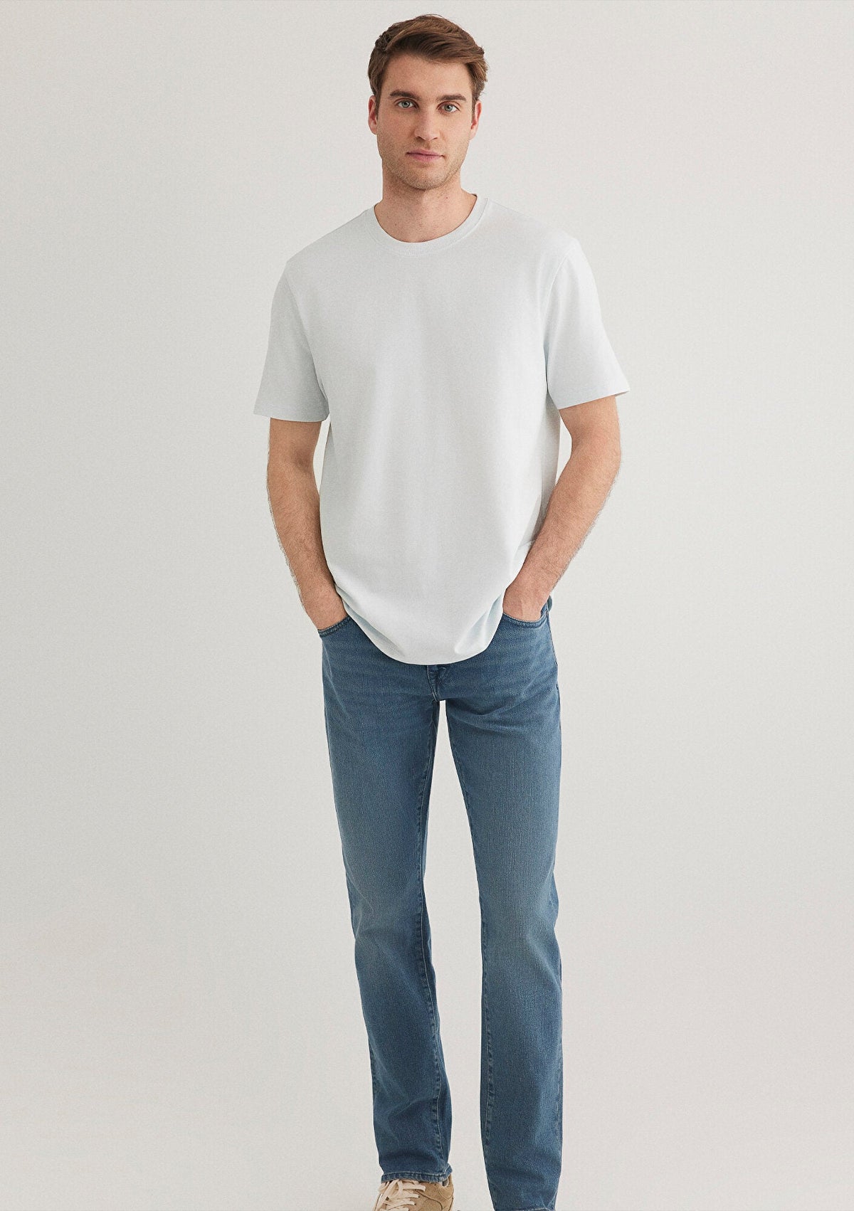 Mavi Black Printed Light Blue T-Shirt