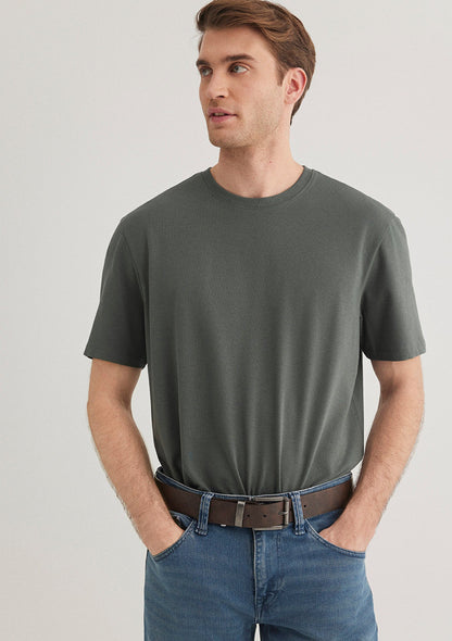 Stretch Green Basic T-Shirt