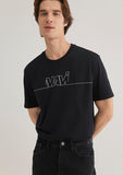 Logo Printed Black T-Shirt