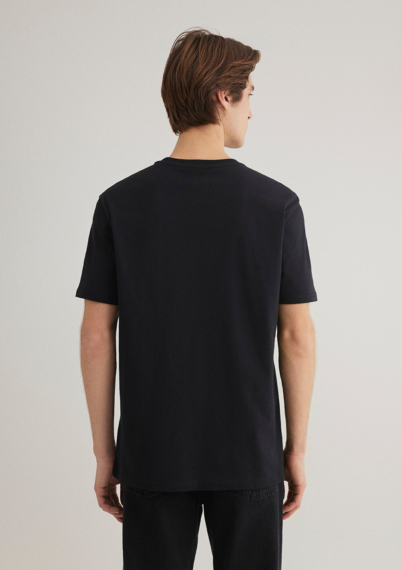 Logo Printed Black T-Shirt