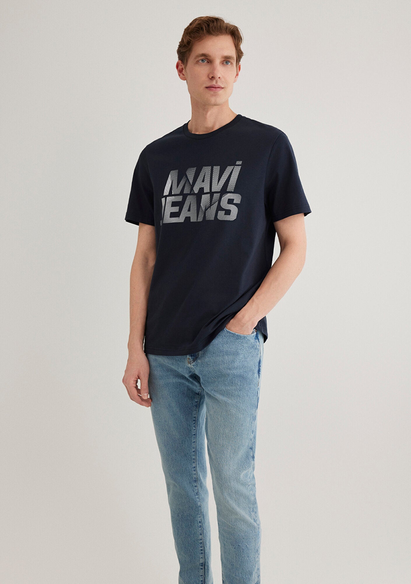 Mavi Jean Printed Navy T-Shirt