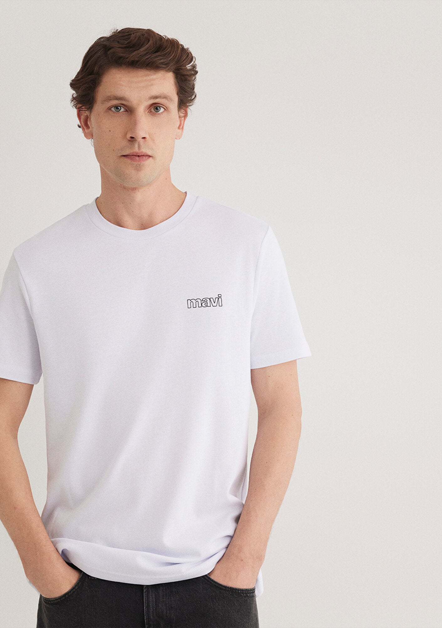 Mavi Logo Printed White T-Shirt