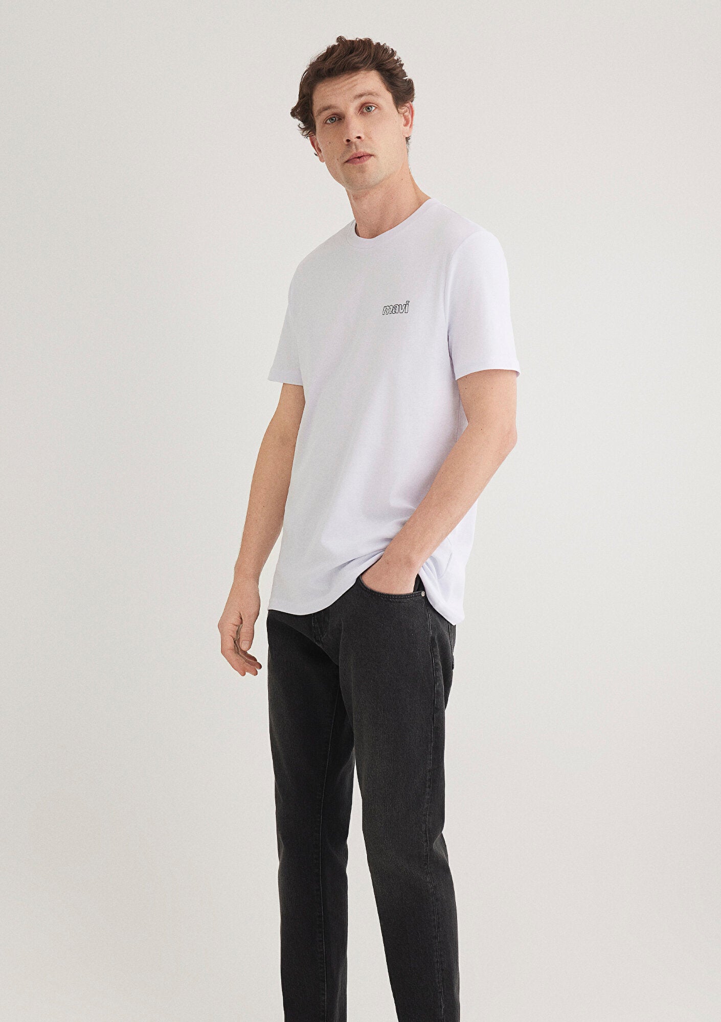 Mavi Logo Printed White T-Shirt