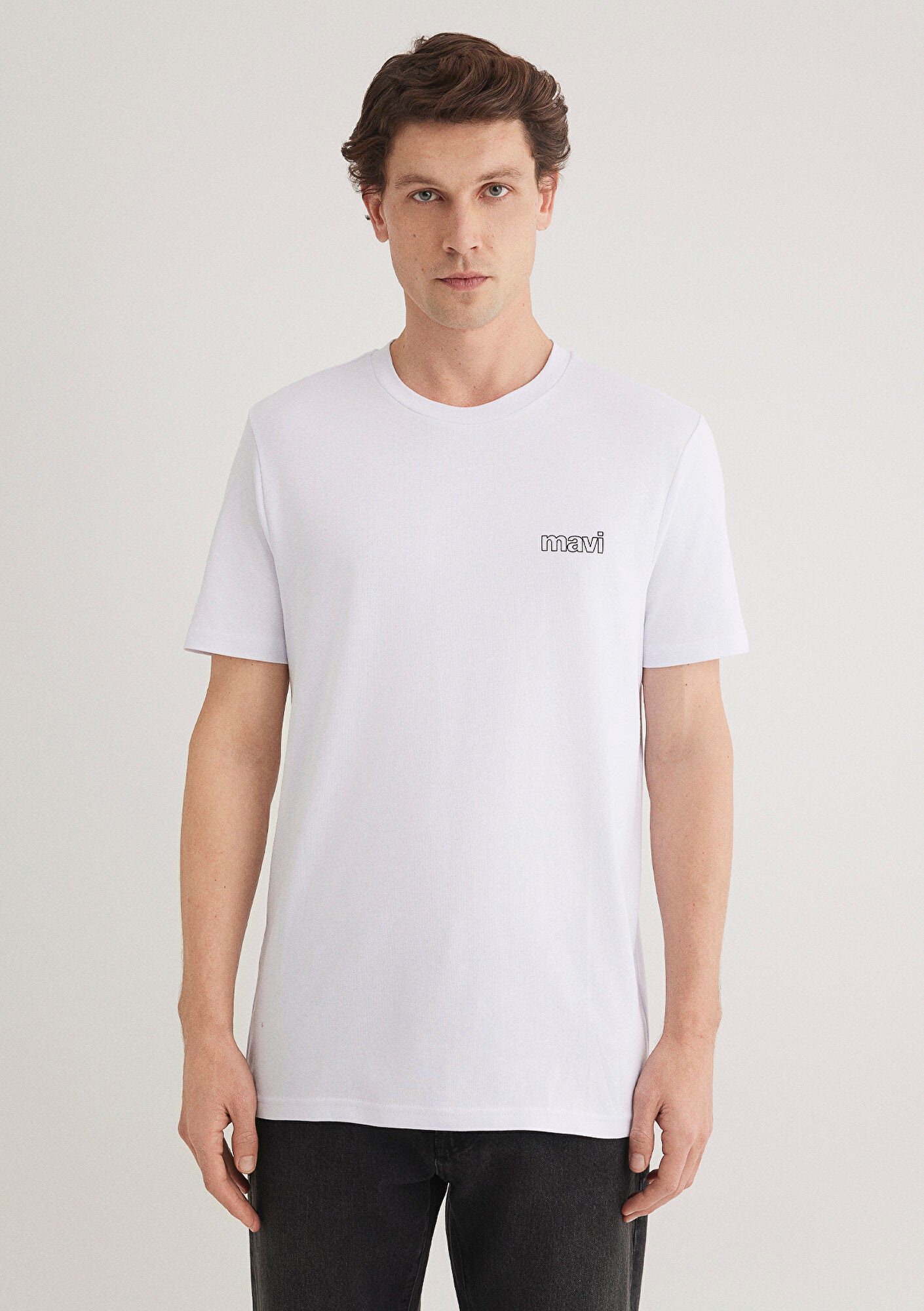 Mavi Logo Printed White T-Shirt