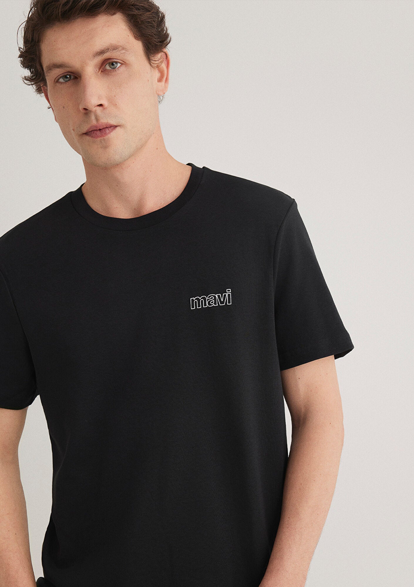 Mavi Logo Printed Black T-Shirt