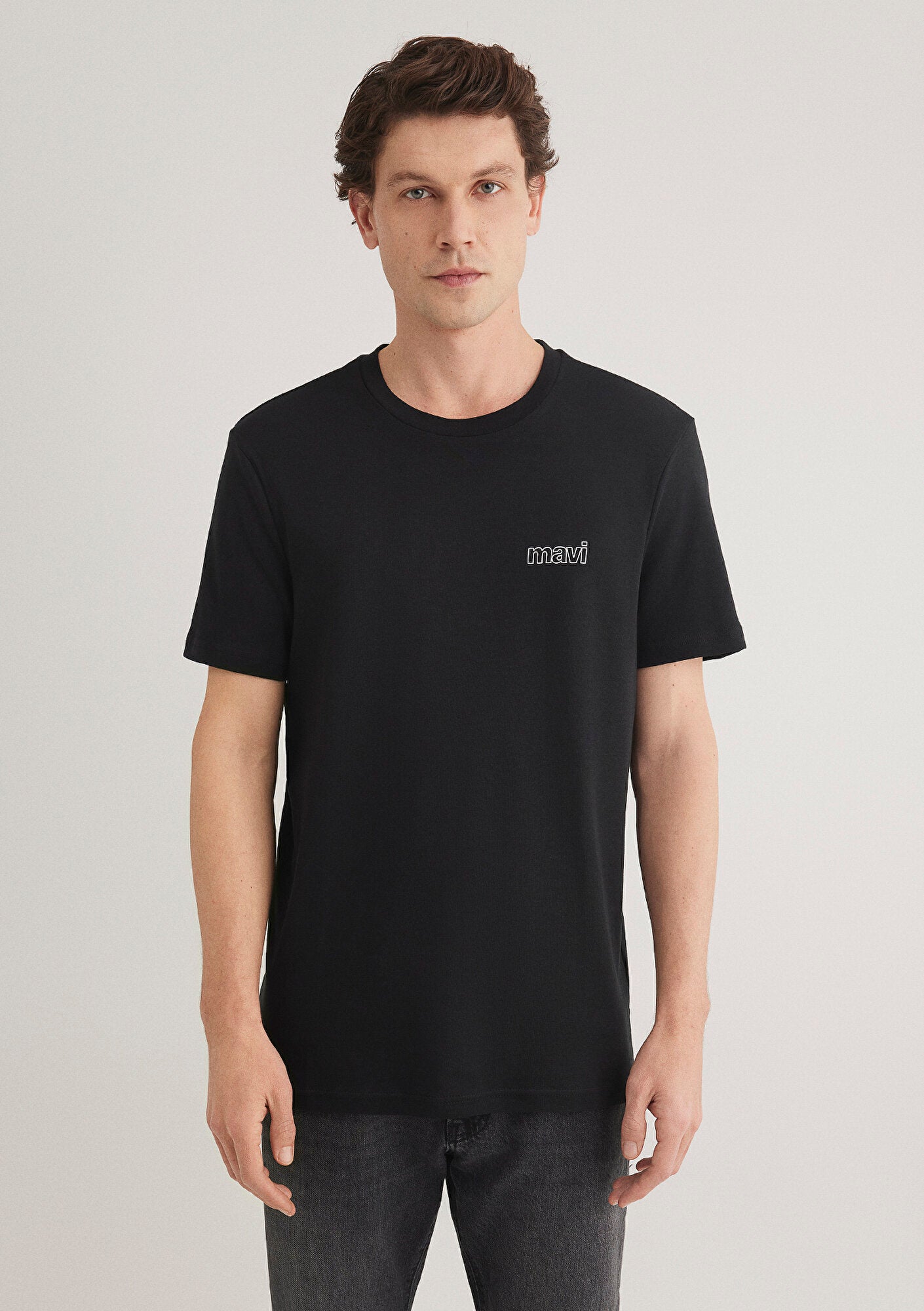 Mavi Logo Printed Black T-Shirt