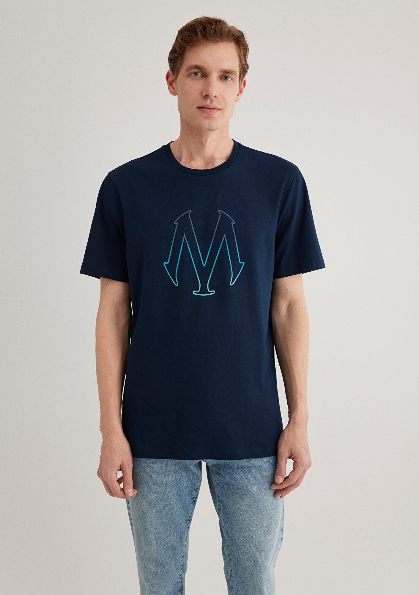Mavi Logo Printed Navy T-Shirt